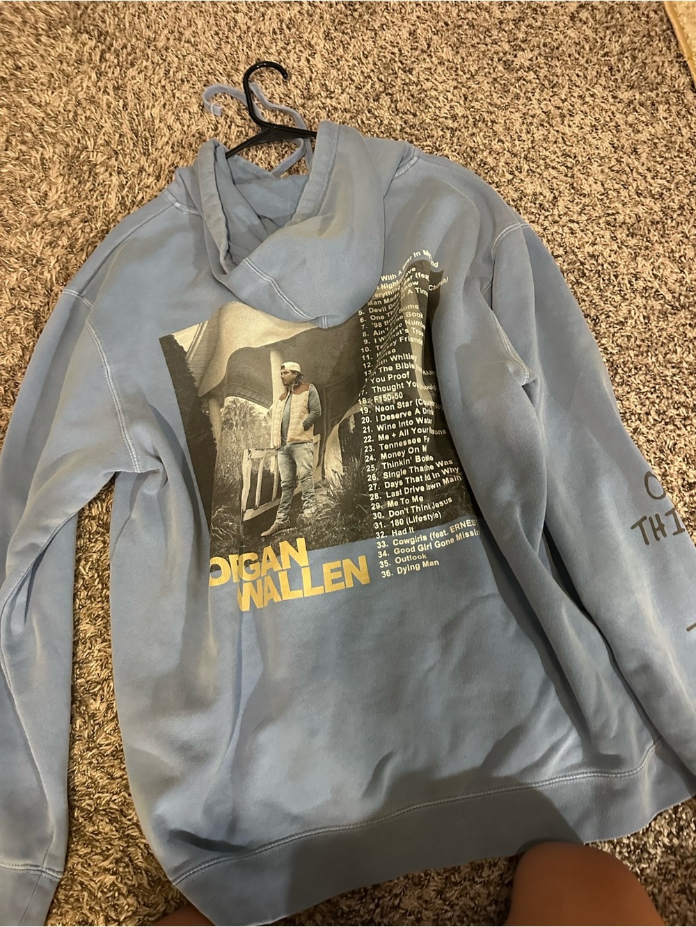 Morgan Wallen Light Blue Logo Hoodie - Picture 2 of 2